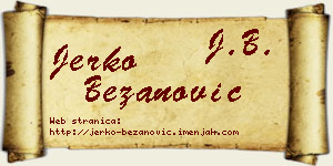 Jerko Bežanović vizit kartica